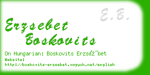 erzsebet boskovits business card